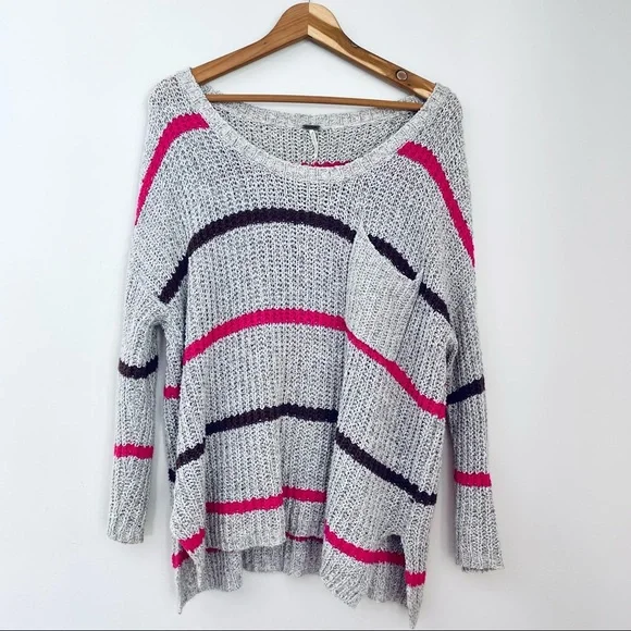 Free People Sweaters Free People Light Grey Gray Oversized